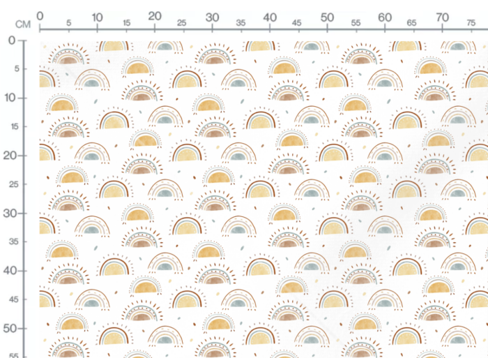 Tissu Imprimé Arc-en-ciel Boho, 7 tissus au choix – Image 3