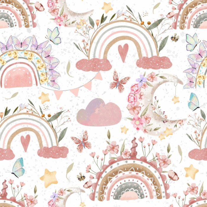 Tissu Imprimé Arc-en-ciel Magique, 11 tissus au choix
