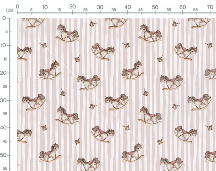 Tissu Imprimé Bébé Jouets Rayé, 7 tissus au choix – Image 3