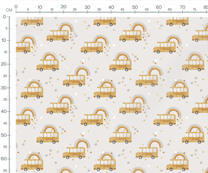 Tissu Imprimé Bus Étoiles, 7 tissus au choix – Image 3
