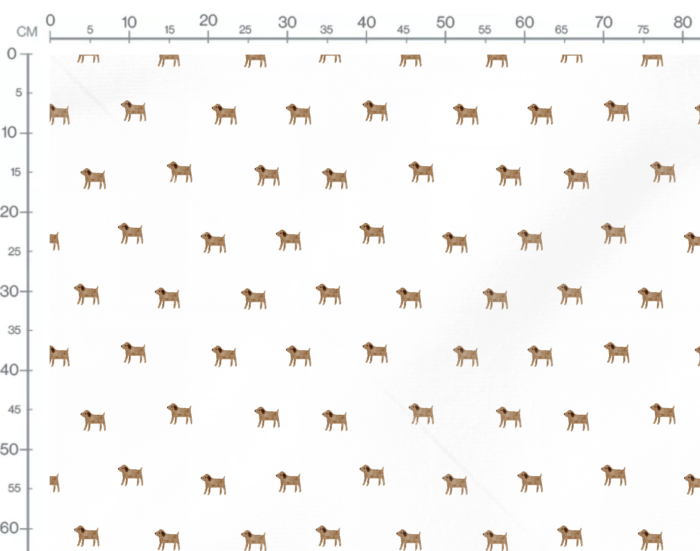 Tissu Imprimé Chien Campagne, 7 tissus au choix – Image 2