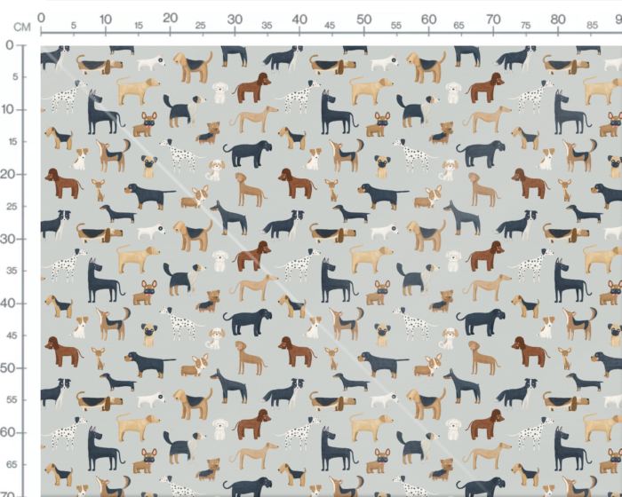 Tissu Imprimé Chiens Copains, 8 coloris et 10 tissus au choix – Image 2
