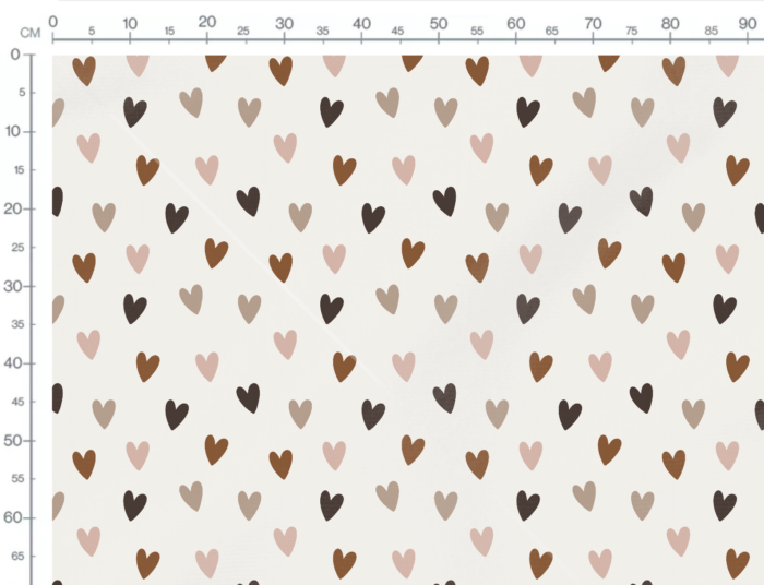 Tissu Imprimé Coeurs Pastel Grands, 11 tissus au choix – Image 2