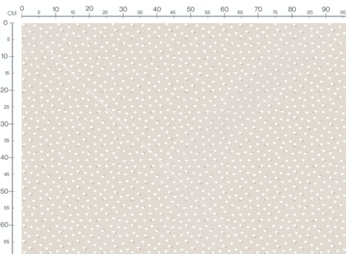 Tissu Imprimé Coeurs Petits Beige, 7 tissus au choix – Image 3