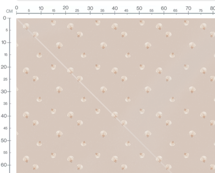 Tissu Imprimé Coquillages Douceur Beige, 7 tissus au choix – Image 3