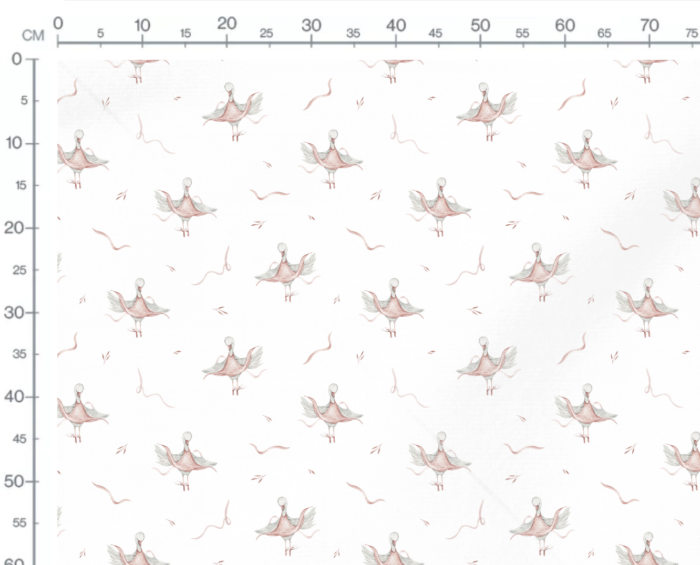Tissu Imprimé Cygne Ballerine, 7 tissus au choix – Image 3