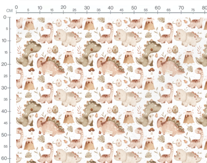 Tissu Imprimé Dino Mignons, 10 tissus au choix – Image 2