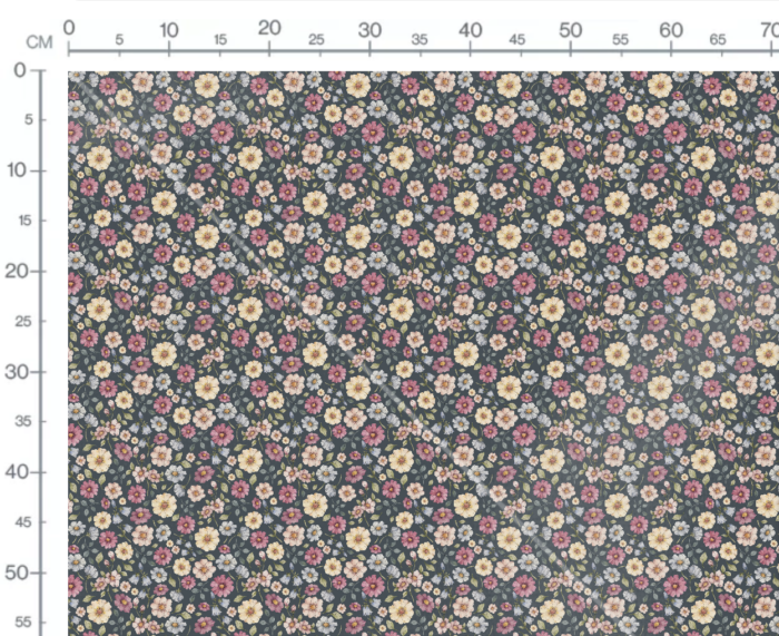 Tissu Imprimé Été Fleuri Foncé, 7 tissus au choix – Image 3