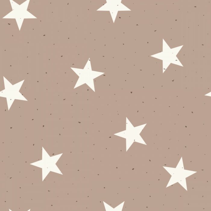 Tissu Imprimé Étoiles sur Beige, 7 tissus au choix