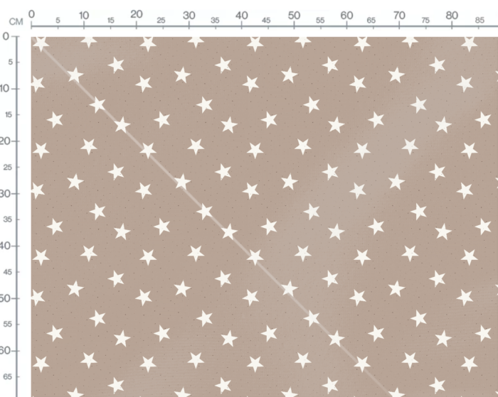 Tissu Imprimé Étoiles sur Beige, 7 tissus au choix – Image 3