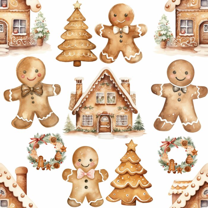 Tissu Exclusif Noel Pain d'Épices, 7 tissus au choix