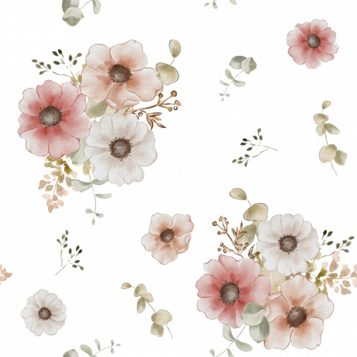Tissu Imprimé Fleuri Bouquet Douceur, 10 tissus au choix