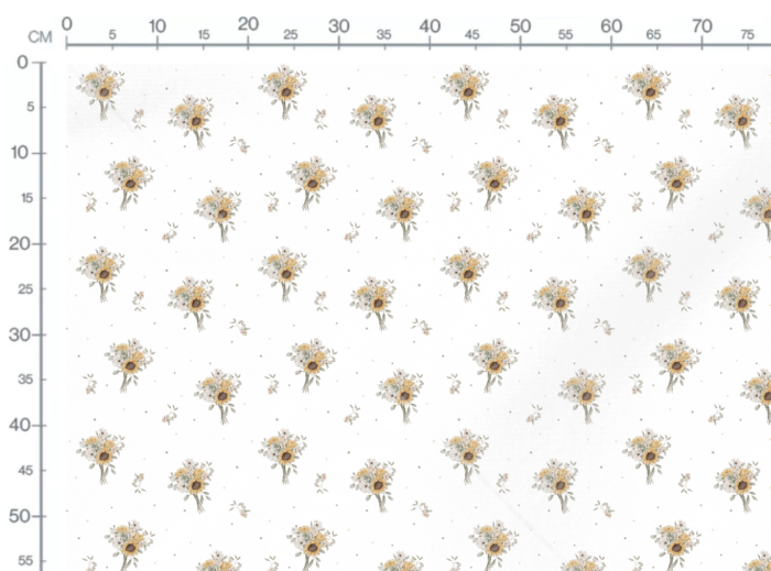 Tissu Imprimé Fleuri Bouquet Tournesols, 11 tissus au choix – Image 3