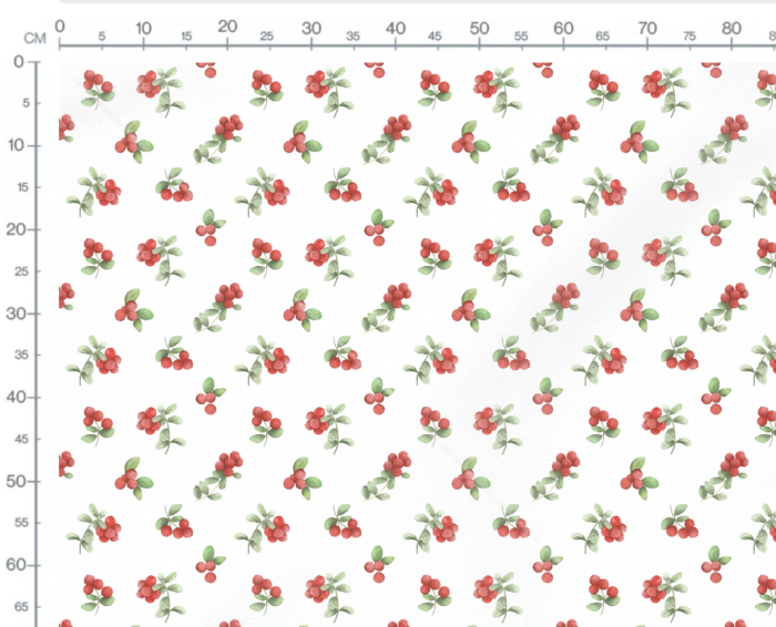 Tissu Imprimé Fleuri Fruits Rouges, 7 tissus au choix – Image 3
