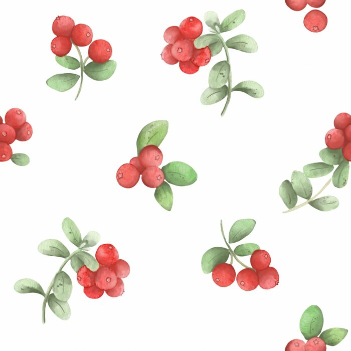 Tissu Imprimé Fleuri Fruits Rouges, 7 tissus au choix