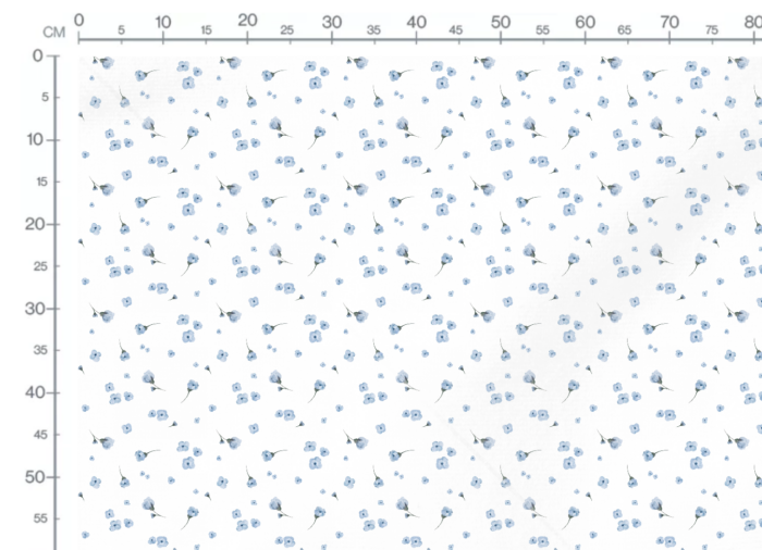 Tissu Imprimé Fleuri Petites Fleurs Bleu, 7 tissus au choix – Image 3