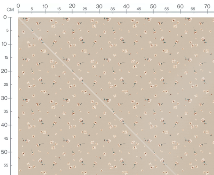 Tissu Imprimé Fleuri Petites Fleurs Fond Beige, 7 tissus au choix – Image 3