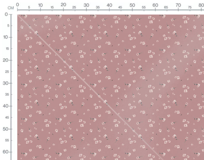 Tissu Imprimé Fleuri Petites Fleurs Rose Foncé, 7 tissus au choix – Image 2