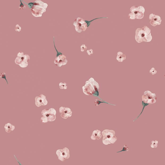 Tissu Imprimé Fleuri Petites Fleurs Rose Foncé, 7 tissus au choix