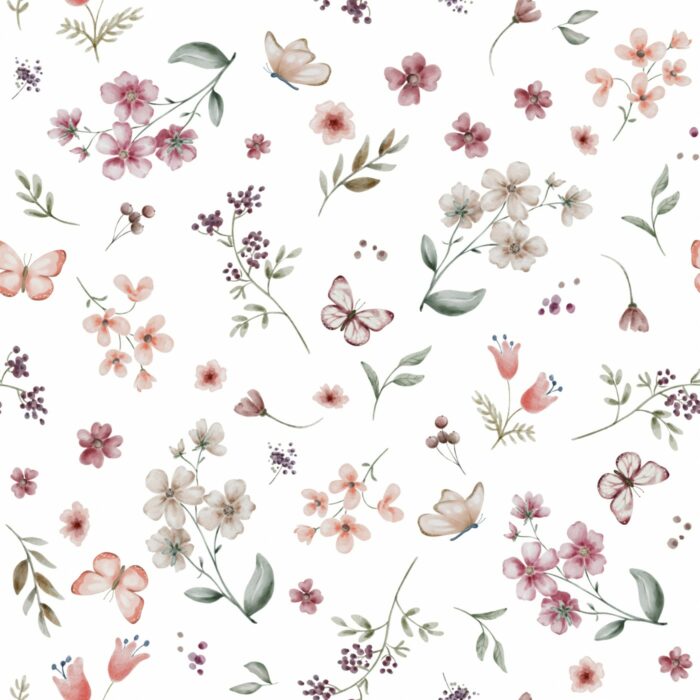 Tissu Imprimé Fleuri Prairie, 10 tissus au choix