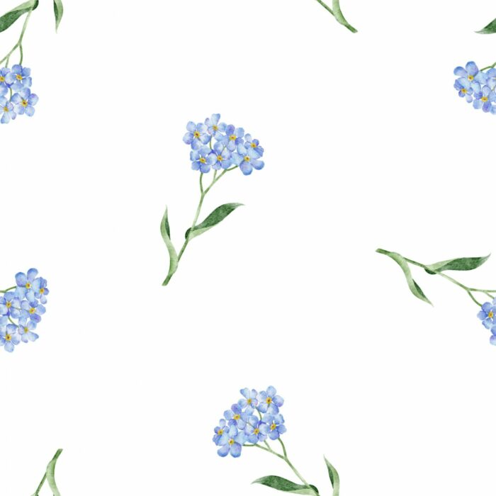 Tissu Imprimé Fleurs Bleu Blanc, 7 tissus au choix