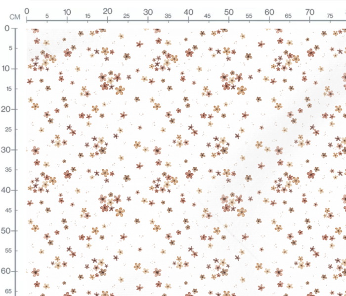 Tissu Imprimé Fleurs Petite Prairie Blanc, 7 tissus au choix – Image 3