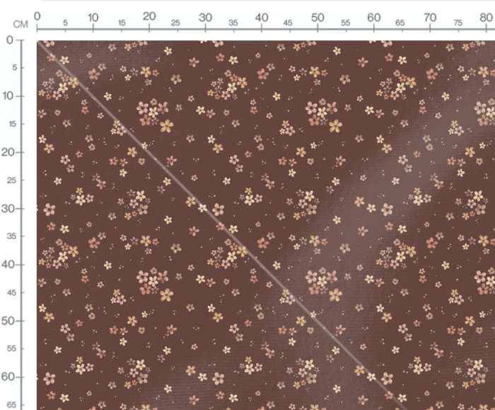 Tissu Imprimé Fleurs Petite Prairie Chocolat, 7 tissus au choix – Image 3