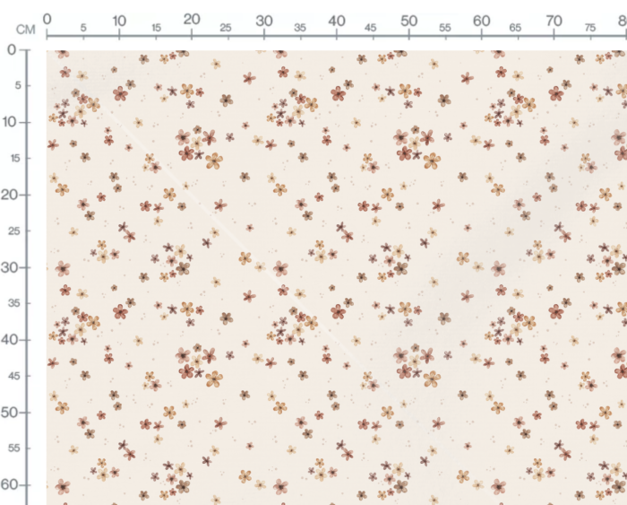 Tissu Imprimé Fleurs Petite Prairie Vanille, 7 tissus au choix – Image 3