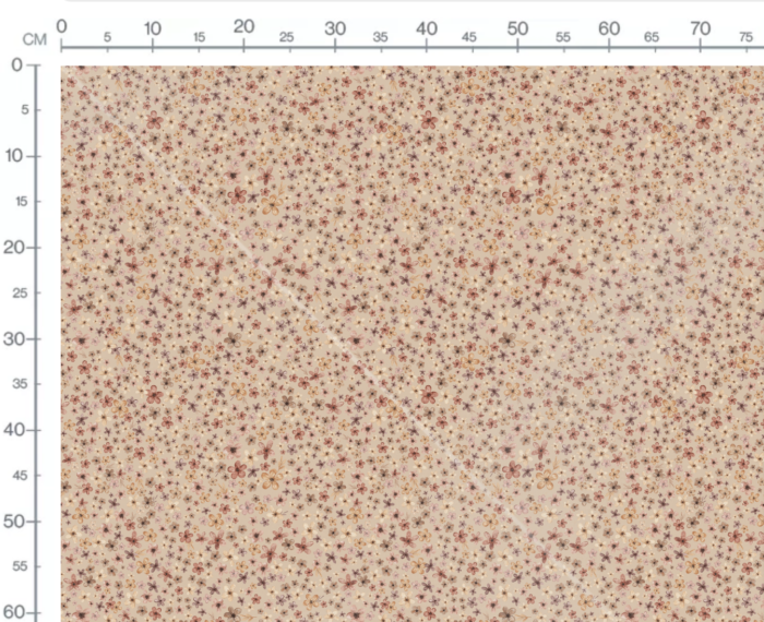 Tissu Imprimé Fleurs Prairie Beige, 7 tissus au choix – Image 3