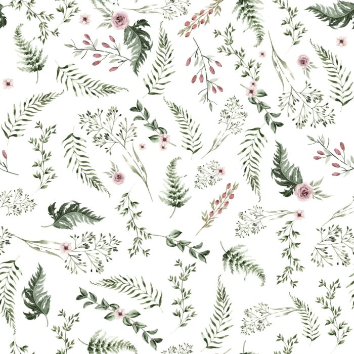 Tissu Imprimé Fleurs Sauvages Aquarelle, 7 tissus au choix