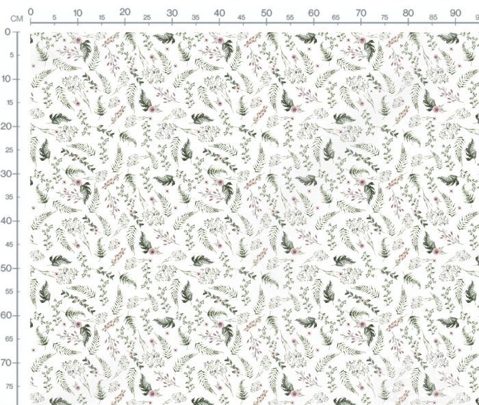 Tissu Imprimé Fleurs Sauvages Aquarelle, 7 tissus au choix – Image 3