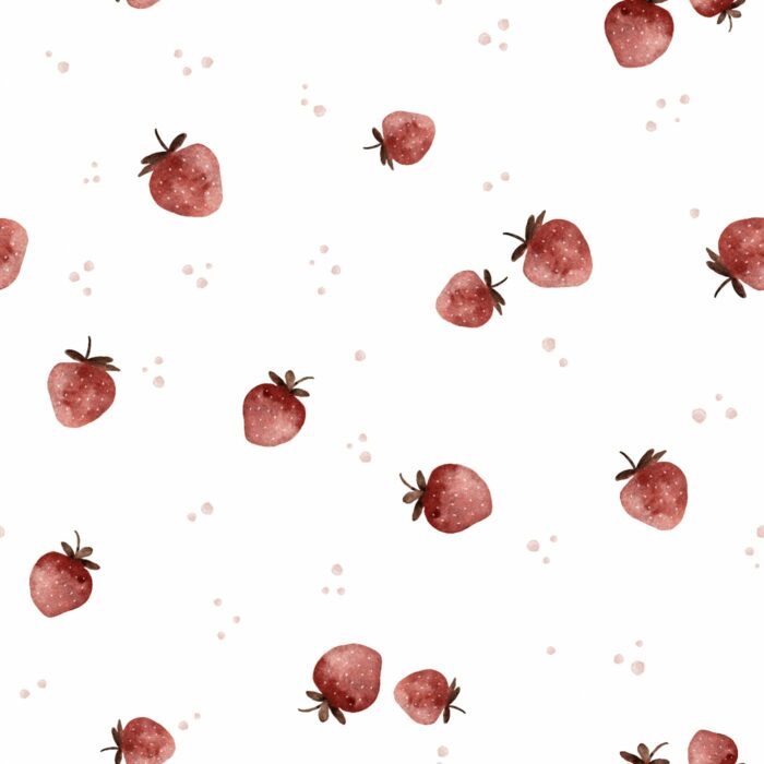 Tissu Imprimé Fraises Douceur, 10 tissus au choix