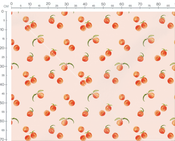 Tissu Imprimé Fruits Abricots Rose, 7 tissus au choix – Image 3