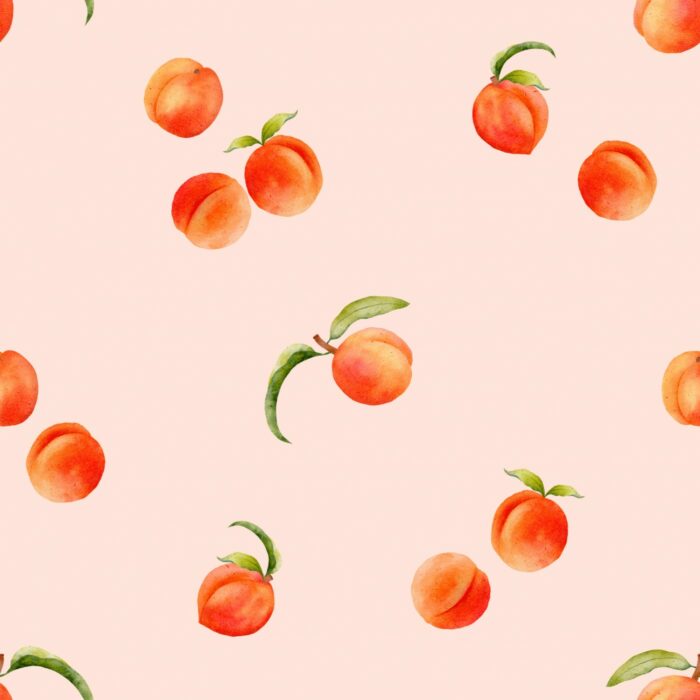 Tissu Imprimé Fruits Abricots Rose, 7 tissus au choix