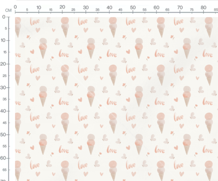 Tissu Imprimé Glace Love, 7 tissus au choix – Image 2