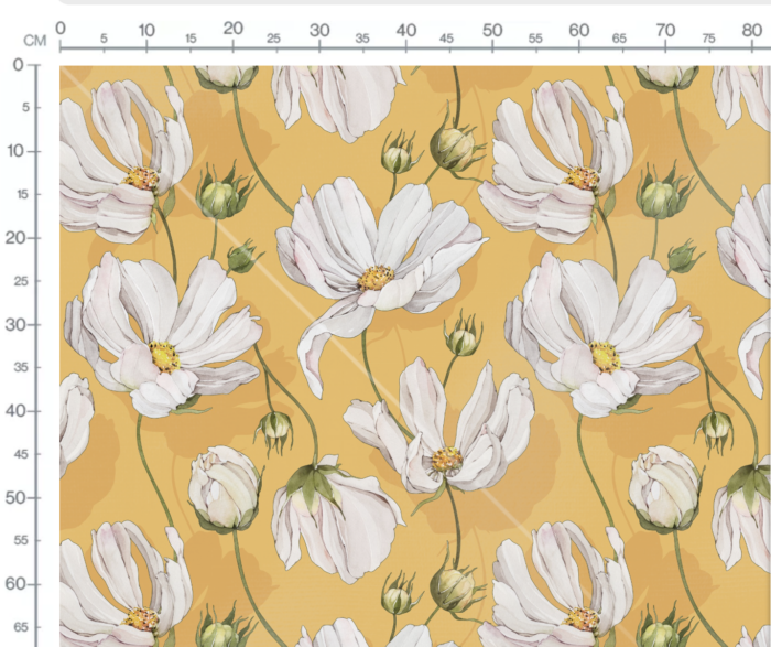 Tissu Imprimé Grandes Marguerites Jaune, 7 tissus au choix – Image 3