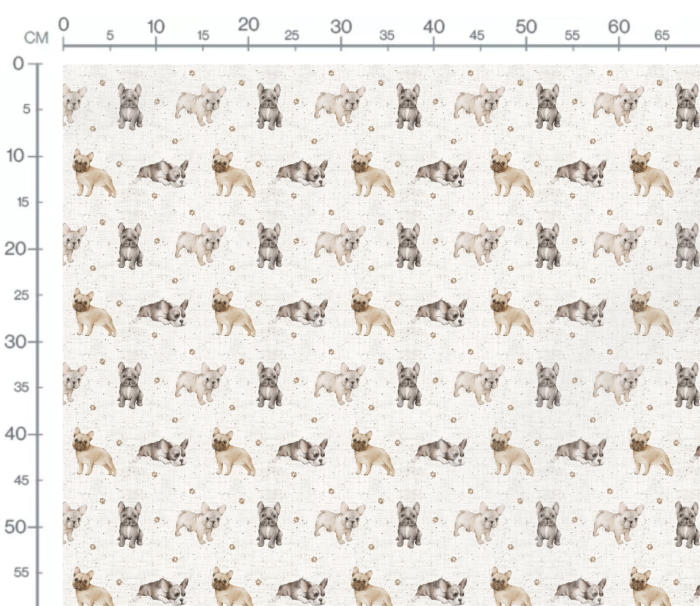 Tissu Imprimé Chiens Mignons Beige, 7 tissus au choix – Image 3
