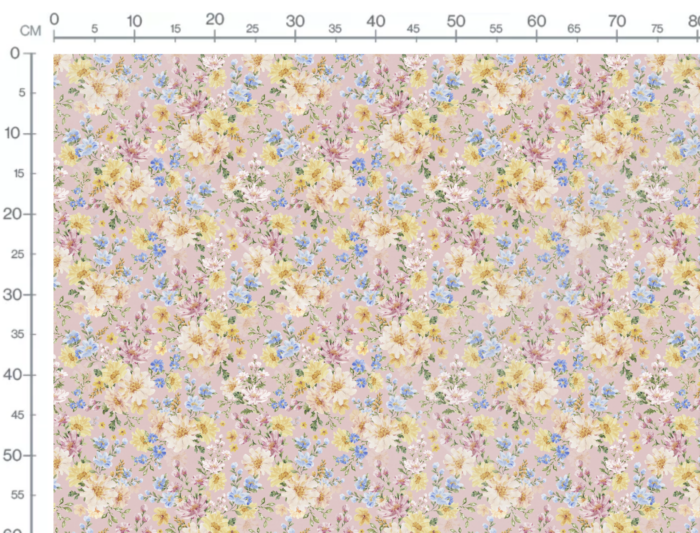 Tissu Imprimé Jardin Fleuri Printemps Rose, 7 tissus au choix – Image 3