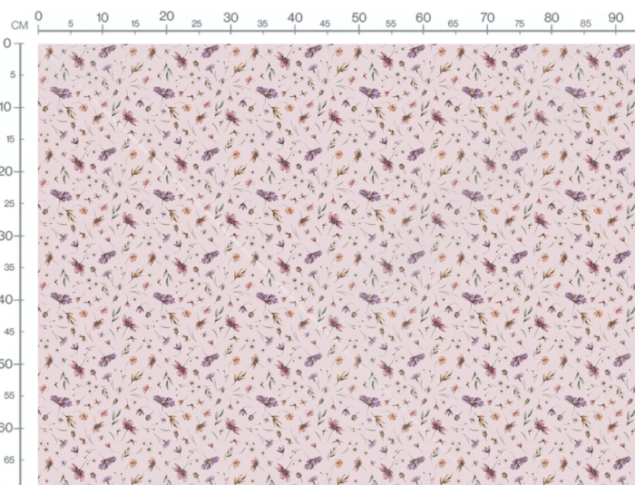 Tissu Imprimé Jardin Sauvage Blush, 7 tissus au choix – Image 3