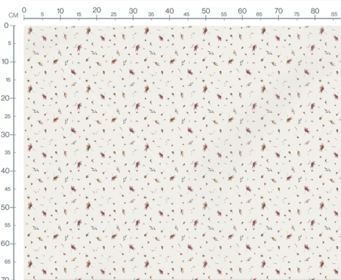 Tissu Imprimé Jardin Sauvage Petit Crème, 7 tissus au choix – Image 3