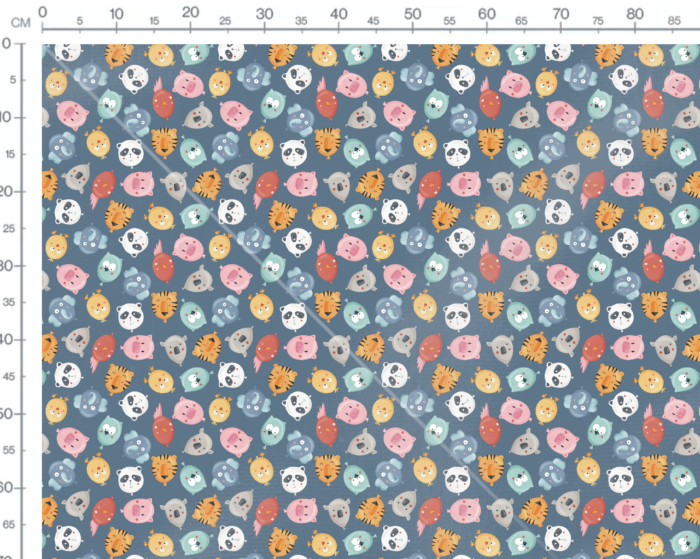 Tissu Imprimé Jouets Animaux Bleu, 7 tissus au choix – Image 3