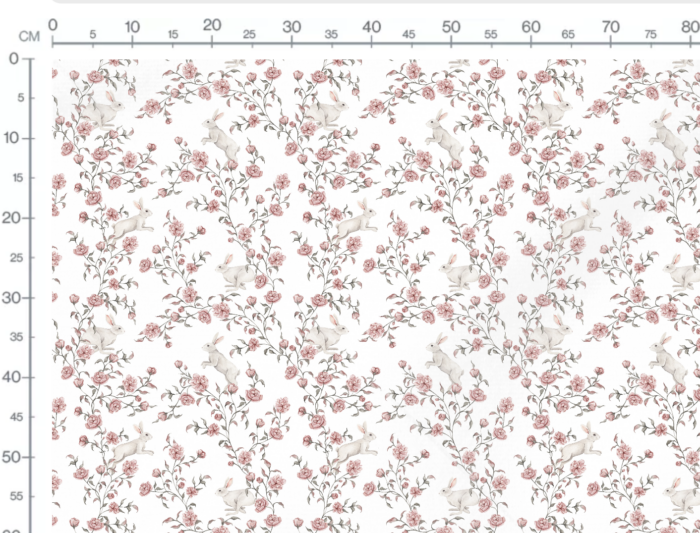 Tissu Imprimé Lapin Eglantine, 7 tissus au choix – Image 3