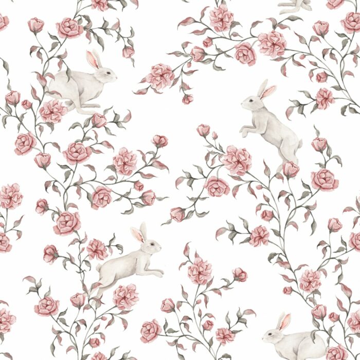 Tissu Imprimé Lapin Eglantine, 7 tissus au choix