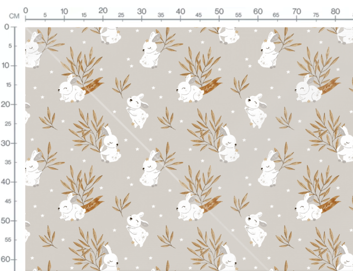 Tissu Imprimé Lapin Étoiles Dream, 7 tissus au choix – Image 2