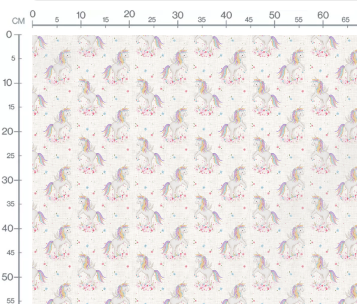 Tissu Imprimé Licorne Fleurs, 10 tissus au choix – Image 3