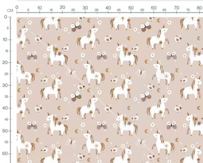 Tissu Imprimé Licorne Oiseau, 10 tissus au choix – Image 3