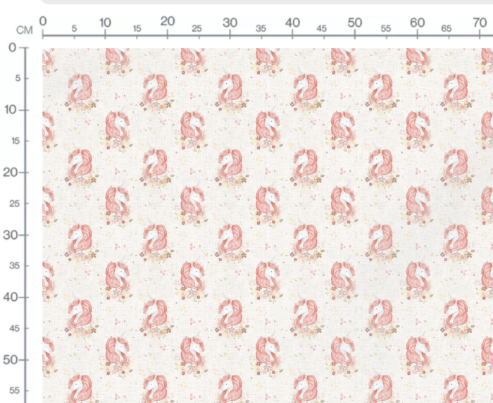 Tissu Imprimé Licorne Rose Magique, 10 tissus au choix – Image 3