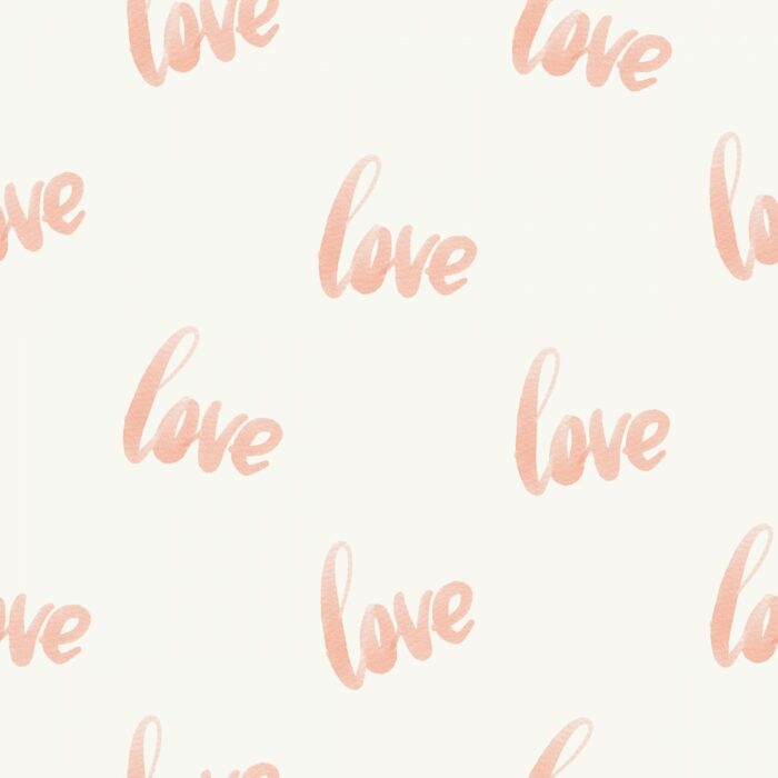 Tissu Imprimé Love Pastel, 7 tissus au choix