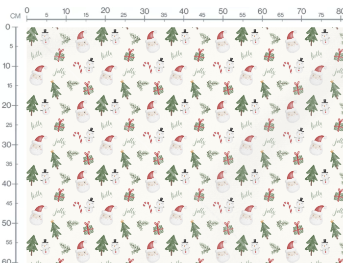 Tissu Imprimé Noel Holly Jolly, 7 tissus au choix – Image 3