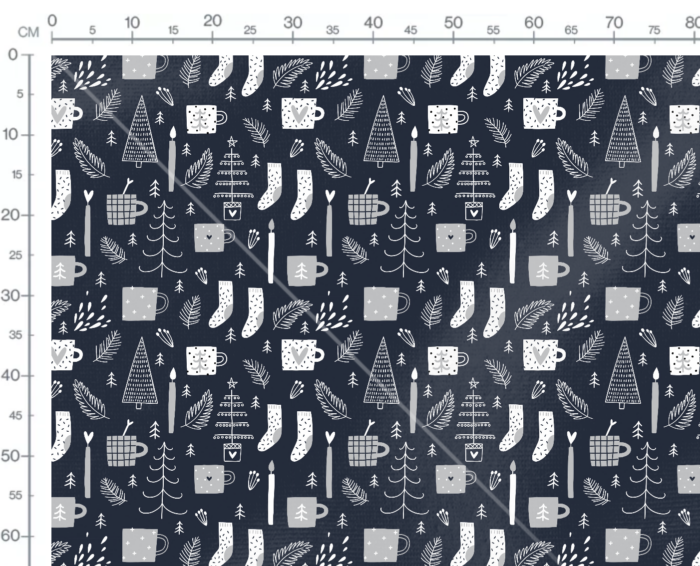 Tissu Imprimé Noel Minuit, 7 tissus au choix – Image 3